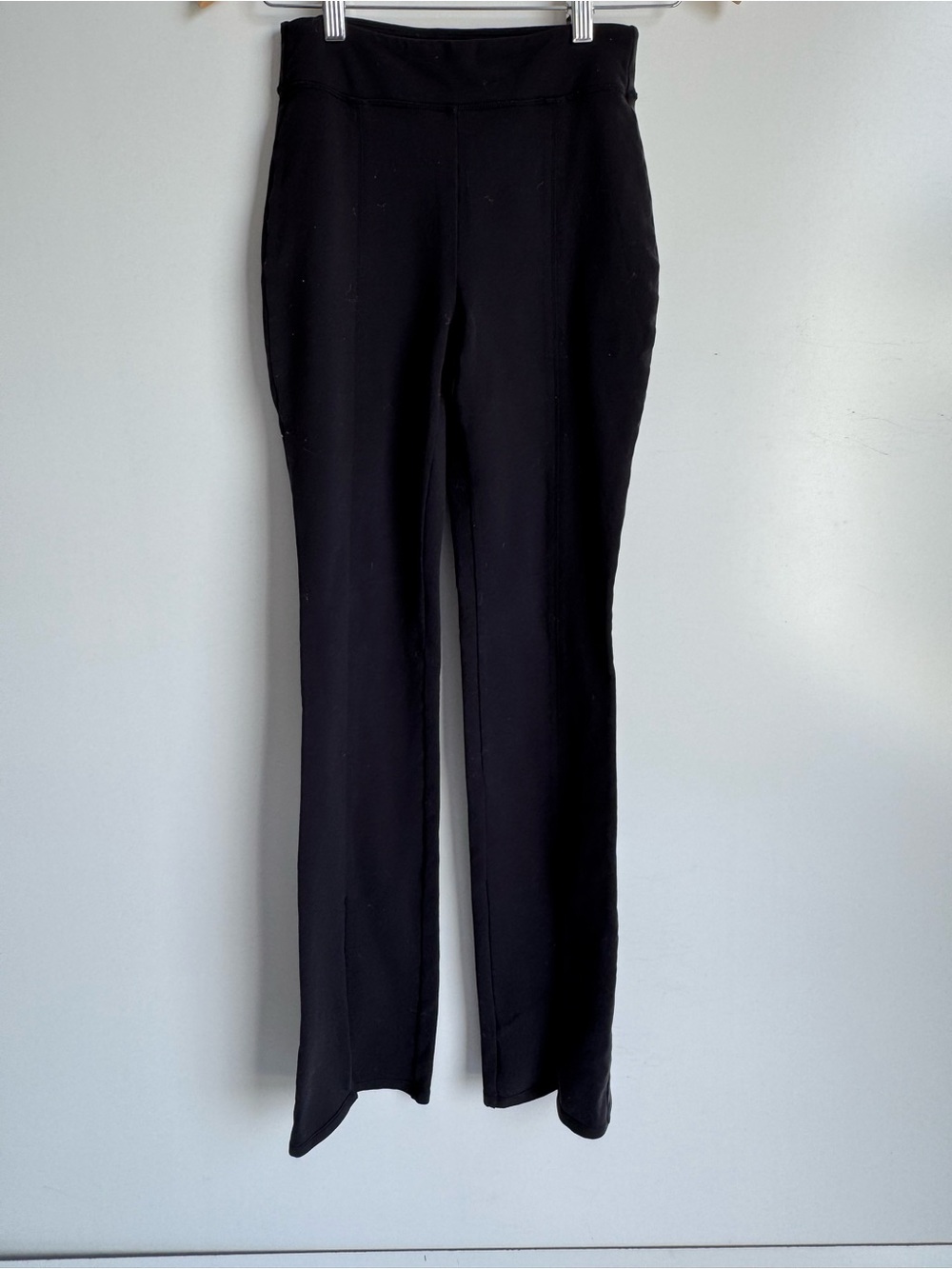 Alo Yoga High-Waist Zip It Flare Leggings black small high-rise fit split-hem - Picture 4 of 8